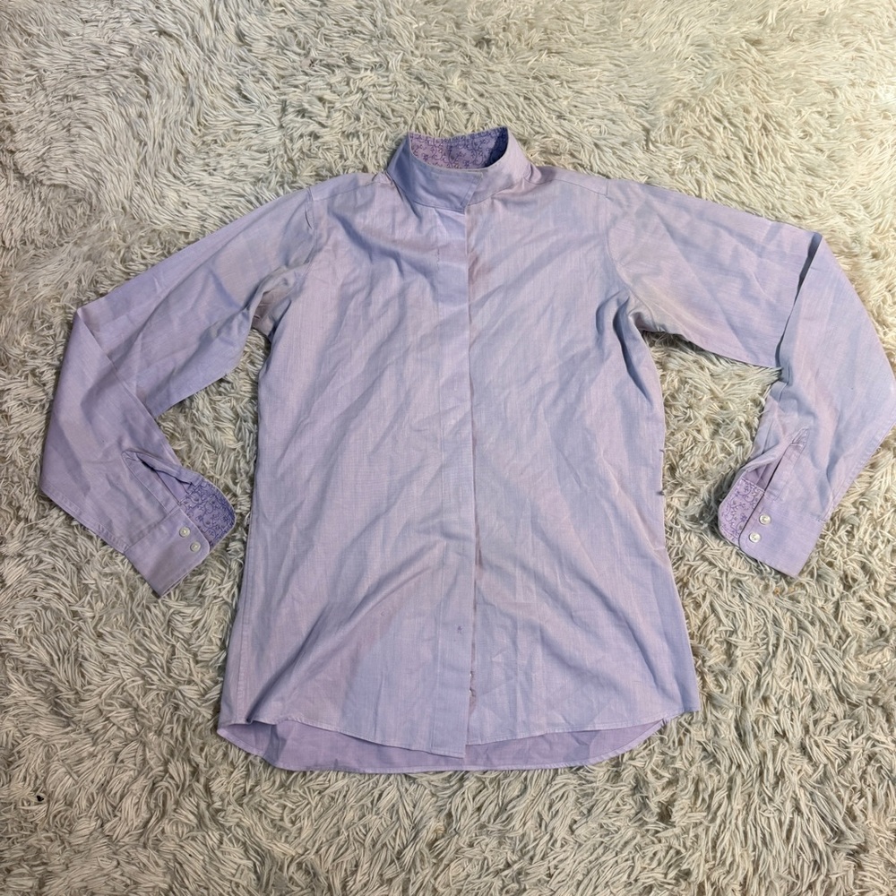 Child’s Size 18 Purple Essex Classics Long Sleeve Horseback Riding Show Shirt